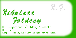 nikolett foldesy business card